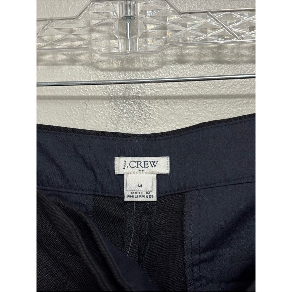 NEW J. Crew Factory Women’s 4” Linen Cotton Scalloped Short in Black - Size 14 - Picture 5 of 8